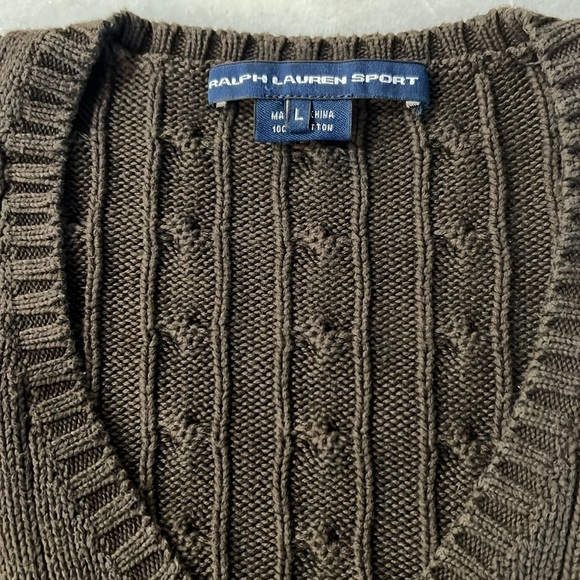 Ralph Loren Sport Sweater Brown Large - Picture 4 of 5